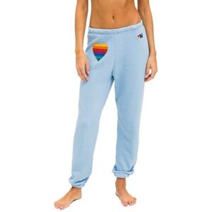 Aviator Nation RAINBOW HEART STITCH SWEATPANTS and HOODIE (SET)*